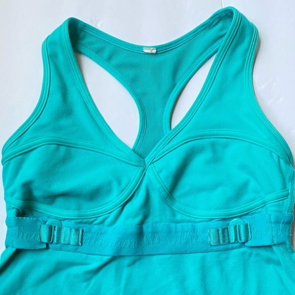Lululemon turquoise racerback built in bra women’s Size 8 - Picture 4 of 7